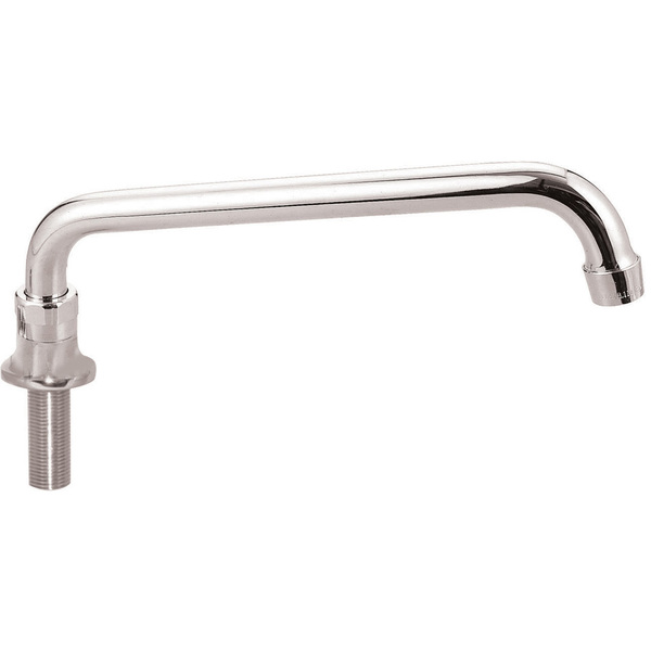 Bk Resources Faucet, Deck Mount Spout Base, 18" Double-Jointed Swing-Swivel Spout BKF-DMB-18-G